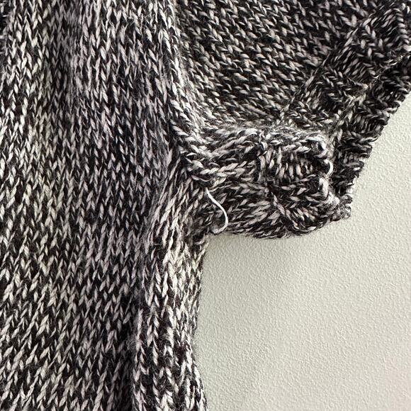 BCBGMaxazria Marled Shawl Cardigan‎ S Short Sleeve Belted Merino Wool Blend - Picture 6 of 8